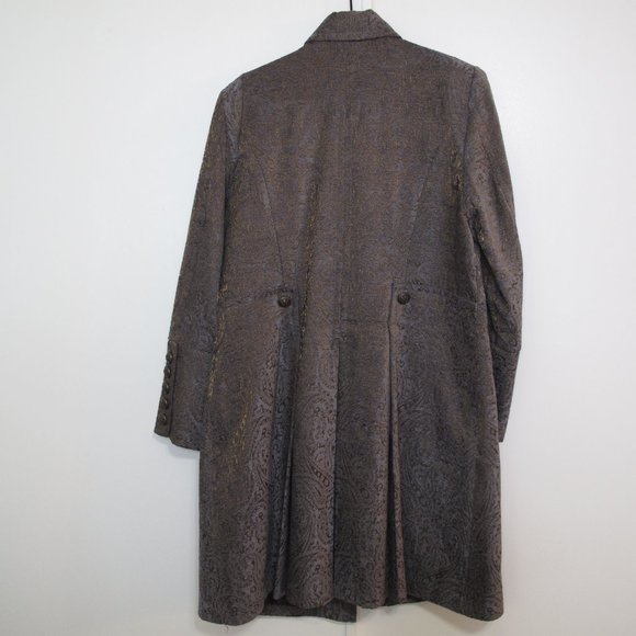 SOFT SURROUNDINGS - Velvet Damask Military Trench Coat - Picture 4 of 15